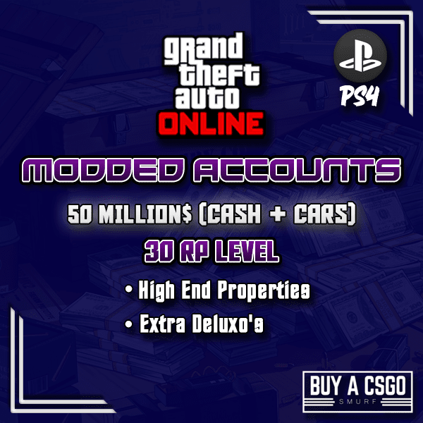 Xbox One GTA V ONLINE MODDED ACCOUNT WITH 750 MILLION [ CASH +